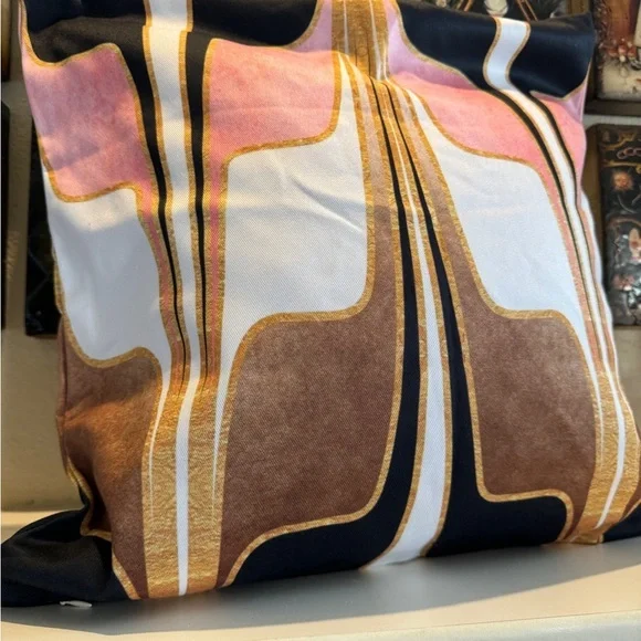 Society6 MCM Pillow Case Watercolor Abstract/ Gold, Blush Pink, Brown - Picture 4 of 6